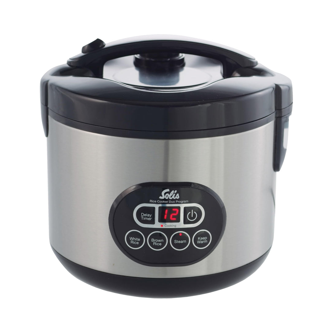 Solis Reiskocher Rice Cooker Duo Program - Reiskocher und Dampfgarer für 6 Tassen Reis - auch für Su