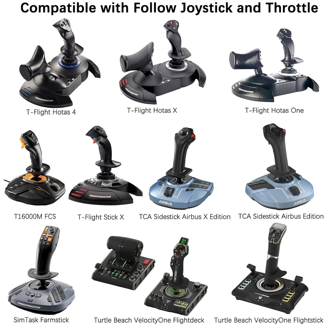 WELLMETE 2 Set Hotas Flight Sim Desk Mount for PC Game Flight Joystick Compatible with Turtle Beach