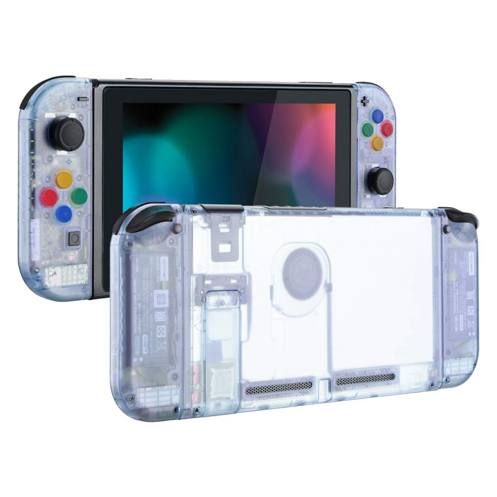 eXtremeRate Hülle Case für Nintendo Switch Joycon/Konsole, Rückgehäuse&Kickstand für Switch Console,
