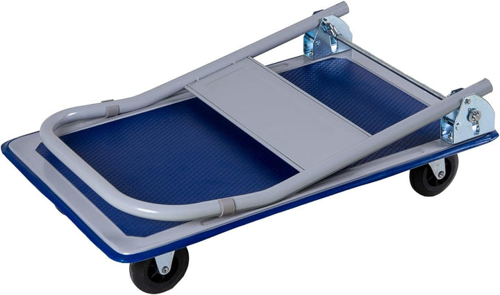 Plattformwagen klappbar mit 150 kg Tragkraft | Transportwagen Plattenwagen | Gummibereifung Anti-Rut