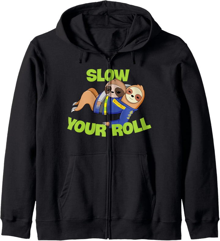 Slow, smooth your roll - Funny Sloth BJJ Kapuzenjacke