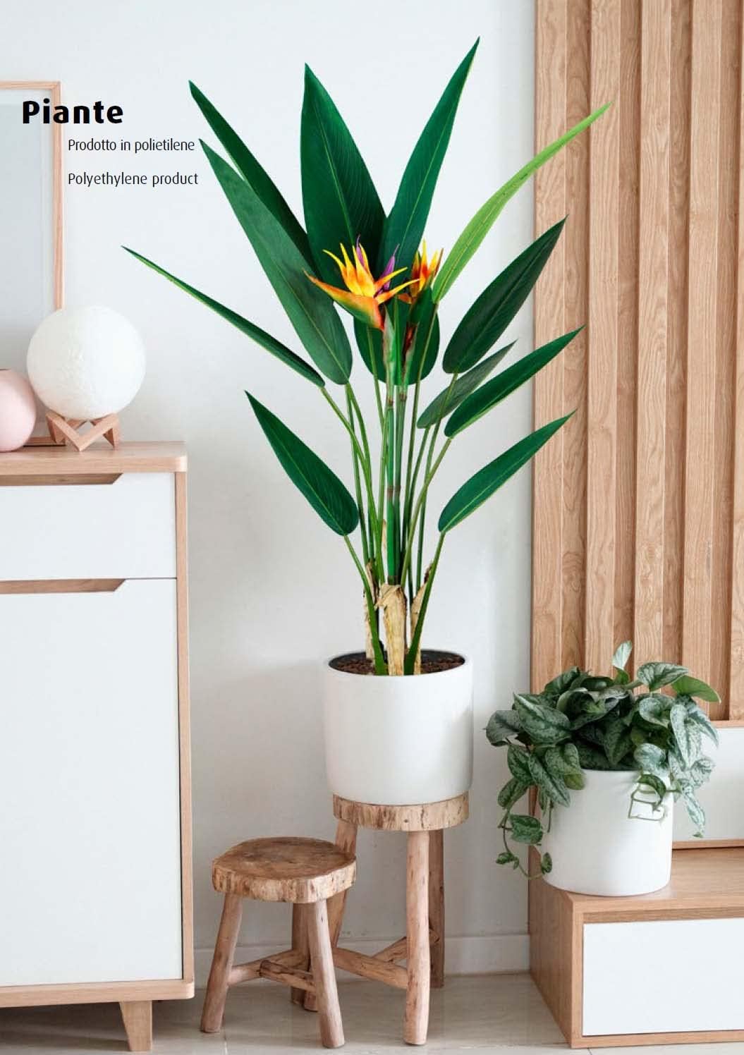 King Collection Stretch-Pflanze H. 100 cm 5 Blätter