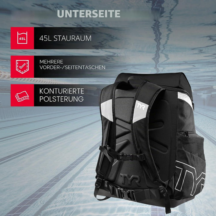 TYR Unisex-Erwachsene Alliance 56l Rucksack Royal White Einheitsgrösse, Royal White Einheitsgrösse
