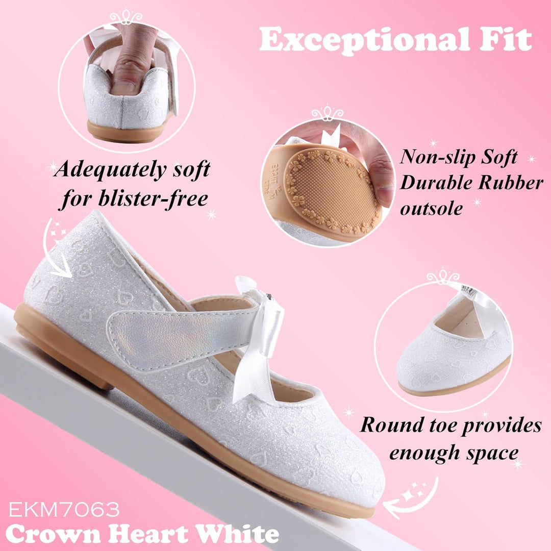 EIGHT KM EKM7063 Kleinkind Mädchen Kleid Schuhe Mary Jane Wohnungen Prinzessin Hochzeit Schuhe Balle