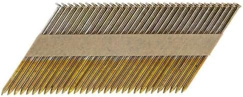34° Halbkopf-Streifennägel - 3,1X75mm, 3.000 stück, Nägel für Druckluft-Nagler, D-Kopf, Ring/Verzink