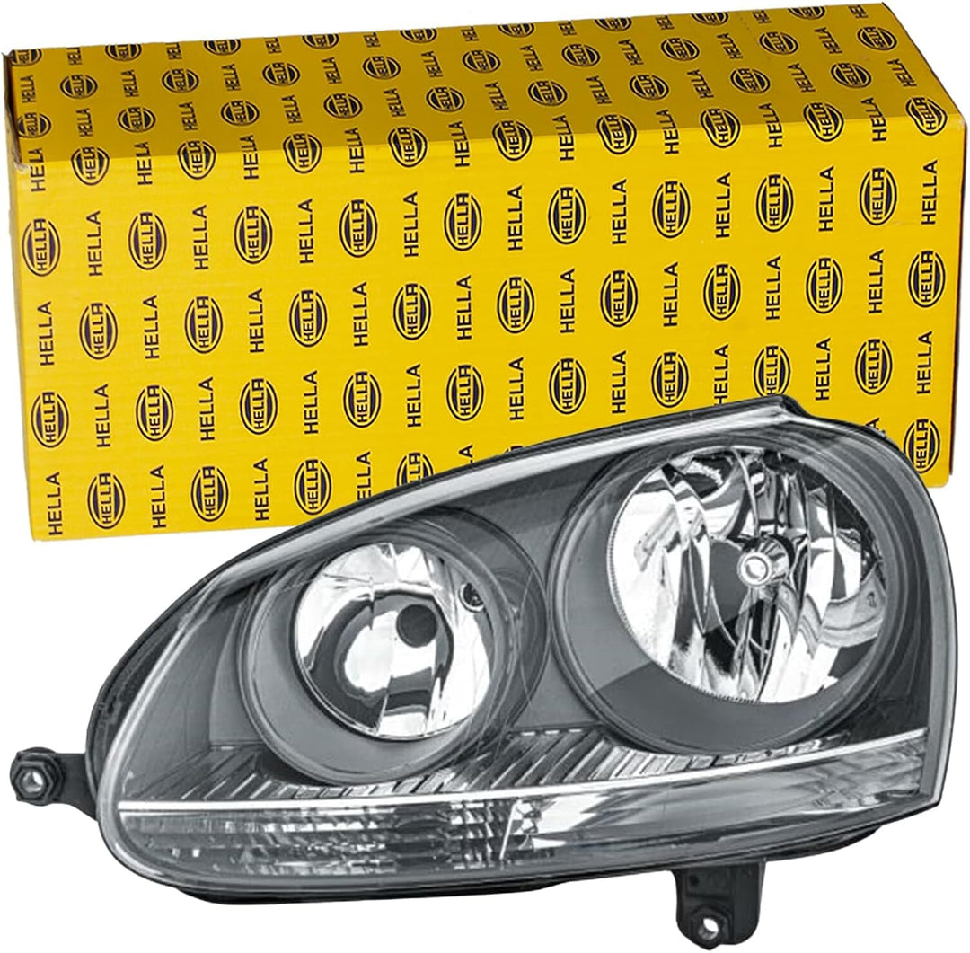 HELLA 1EG 247 007-411 Halogen-Hauptscheinwerfer - links - für u.a. VW Golf V (1K1) Links Grau, Links