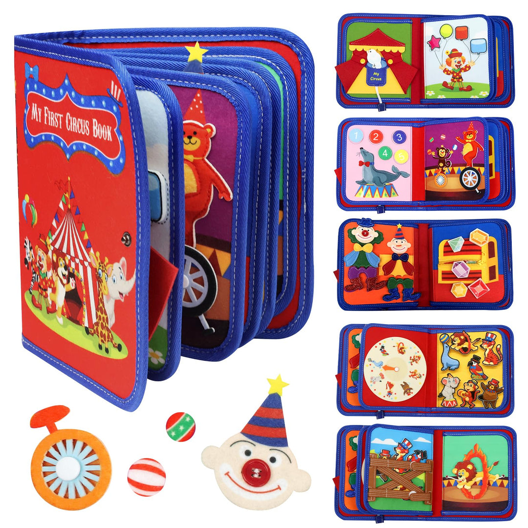 LZDMY Busy Buch Montessori Spielzeug 2 3 Jahre, Busy Book Quiet Book Baby, interaktives Filzbuch Frü