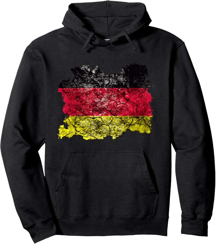 Deutschland Vintage Flagge Pullover Hoodie