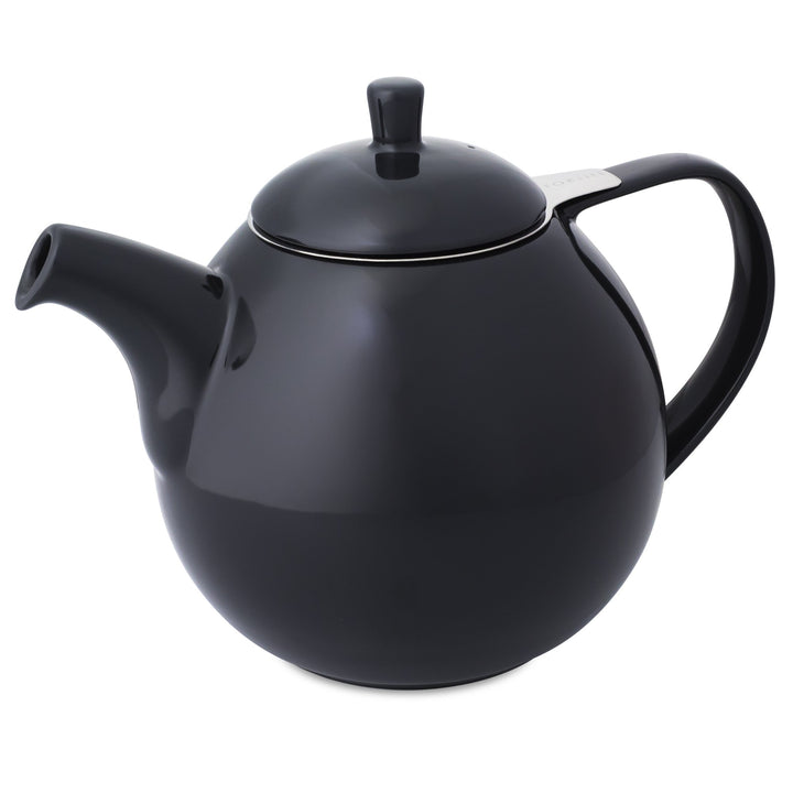 FORLIFE Curve Teekanne mit Teesieb, 1,3 l, Graphit Schwarz Black Graph, Black Graph