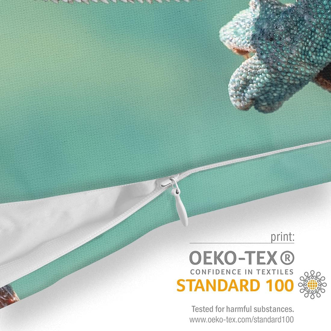 VOID Chamäleon Dschungel Urwald Kissenbezug Kissenhülle Sofakissen Kissen Deko Outdoor-Kissen Dekoki