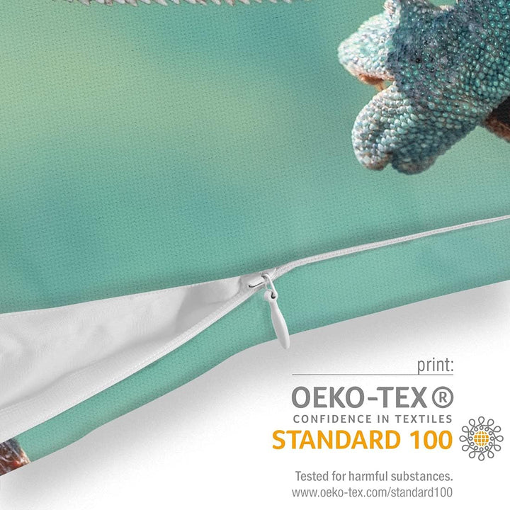 VOID Chamäleon Dschungel Urwald Kissenbezug Kissenhülle Sofakissen Kissen Deko Outdoor-Kissen Dekoki