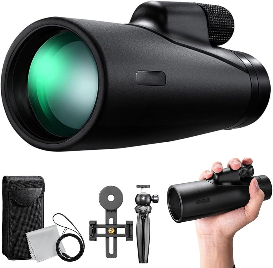 Severnier Monokular Teleskop, 12x50 Monoculars mit stativ, BAK4 Prisma Fernrohr monokular, für Konze