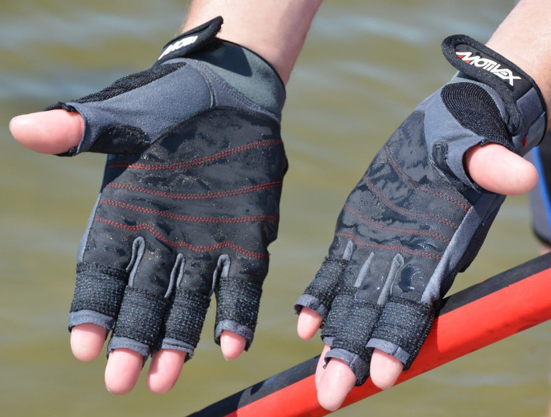 Segelhandschuhe Rückseite Elasthan, beschichtete Handflächen, Kevlar verstärkte Finger, Grösse XL