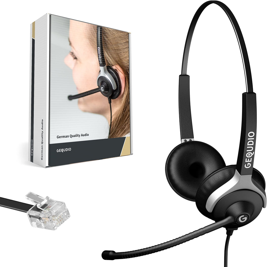 GEQUDIO Headset kompatibel mit Unify OpenStage 30 40 80 80 und OpenScape Serie Telefon - inklusive R
