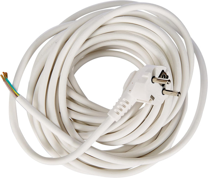 as - Schwabe Anschlussleitung 10 m H05VV-F 3G1,0 Verbindungskabel, Schutzkontaktwinkelstecker mit Le