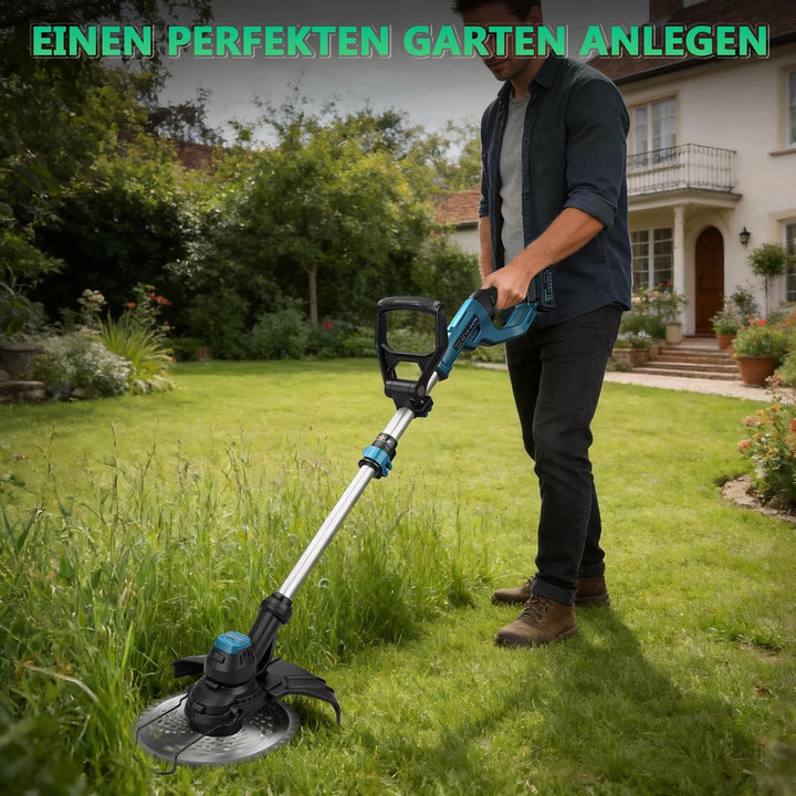 7-IN-1 Akku Rasentrimmer Kompatibel mit Makita Akkus 18V, 980W Bürstenloser Freischneider Akku mit 1
