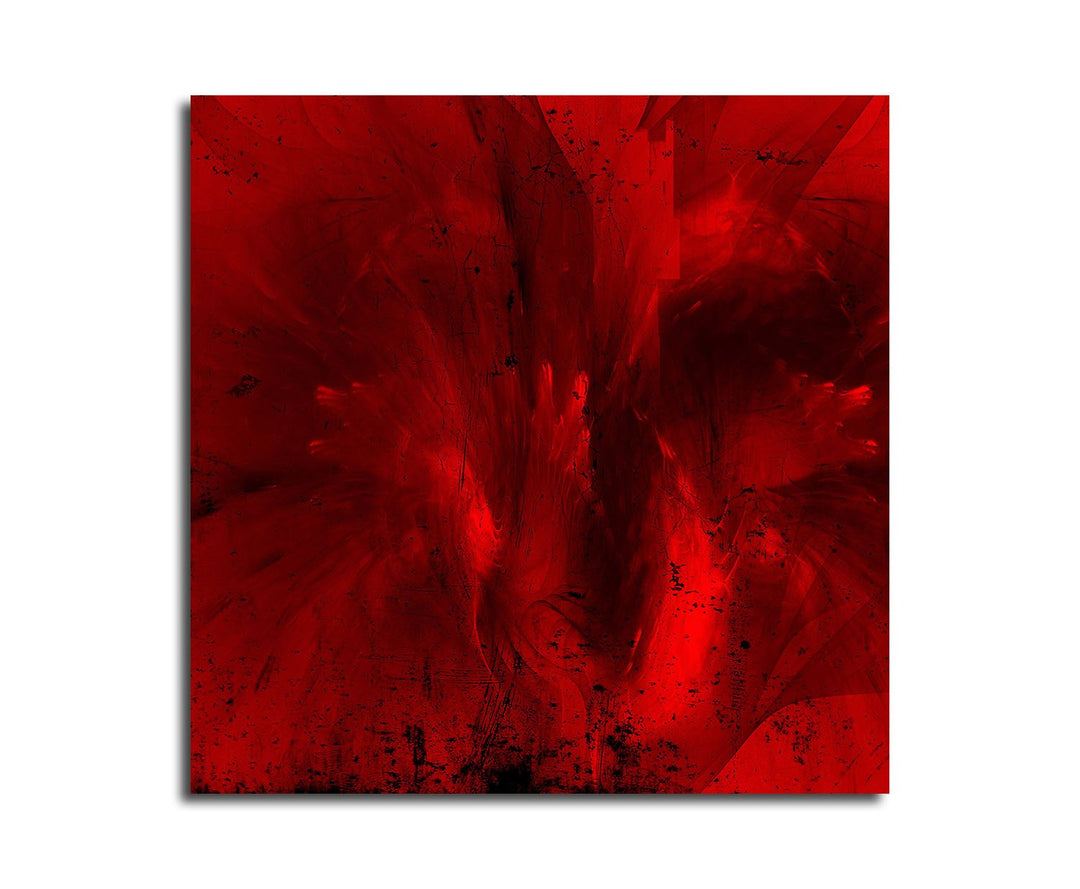 Paul Sinus Art Brennende Leidenschaft - Abstrakt326_60x60cm Bild auf Leinwand Abstraktes Motiv knall