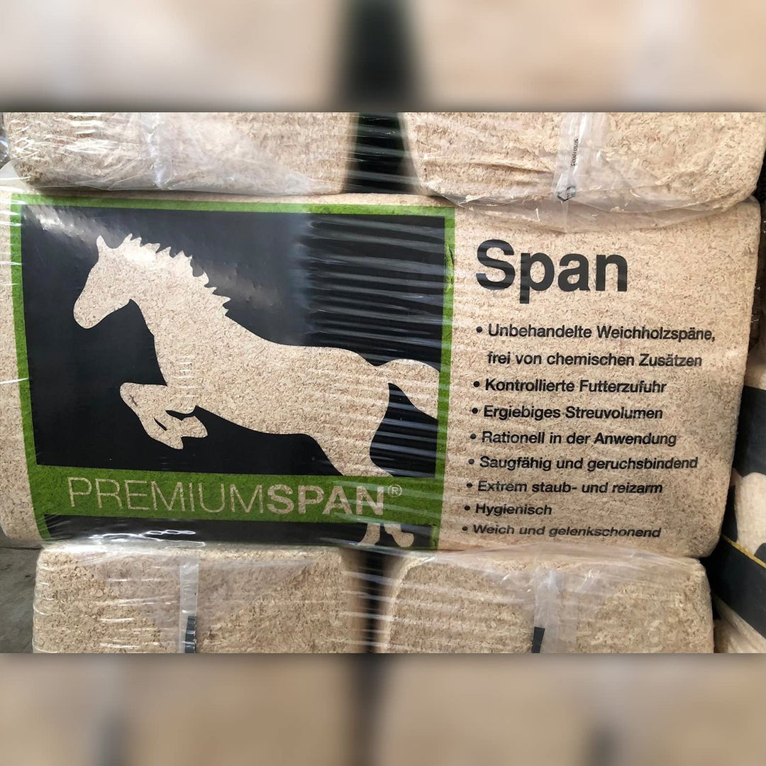 Premiumspan fein 22 kg Ballen Holzspäne Einstreu Kükenstreu für Pferde Nagetiere Kleintiere Geflügel