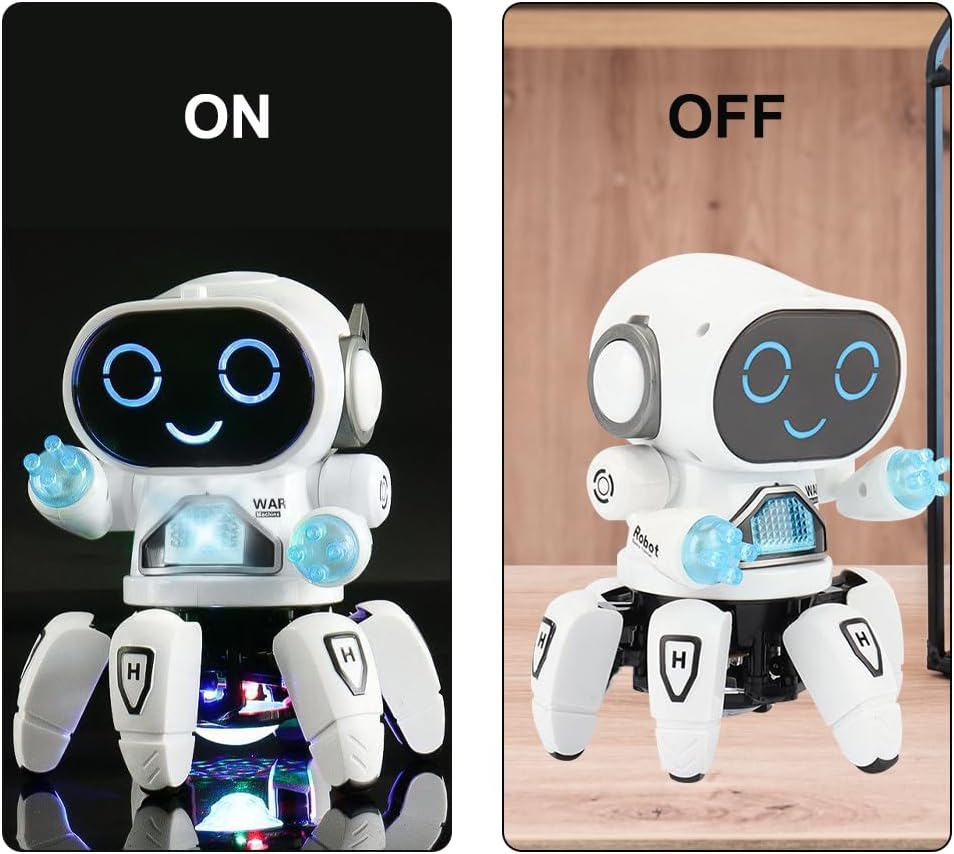 YATOSEEN Kinder Roboter Spielzeug, Begleitroboter für Kinder, mit Bunter Lichtprojektion, Tanzen, Si