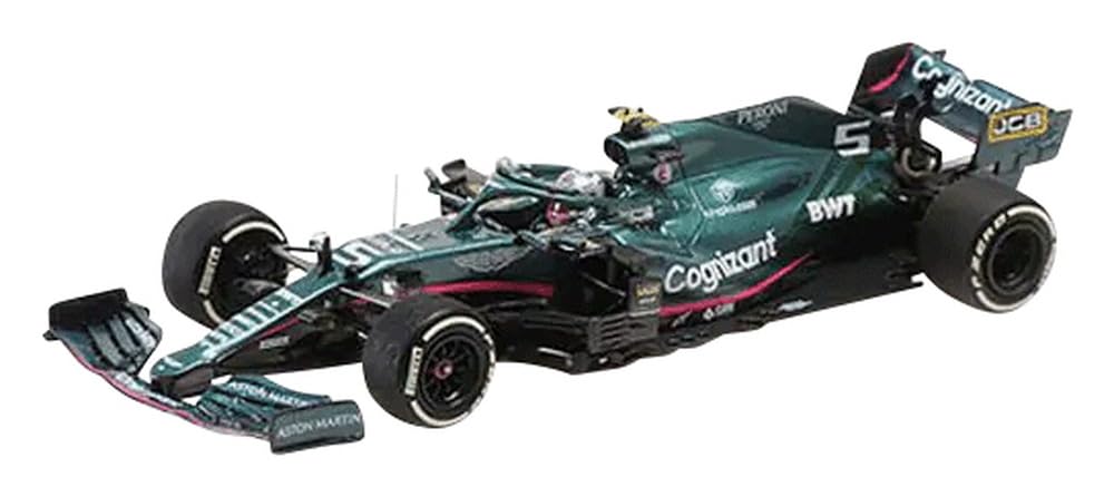 Minichamps 417210605 1:43 Aston Martin Cognizant Formula One Team AMR21-Sebastian Vettel-Monaco GP 2