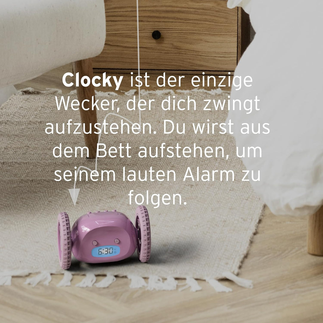 CLOCKY Lauter Wecker Digital Wecker Laut für tiefschläfer Erwachsene Jugendliche Lustig für schwerhö