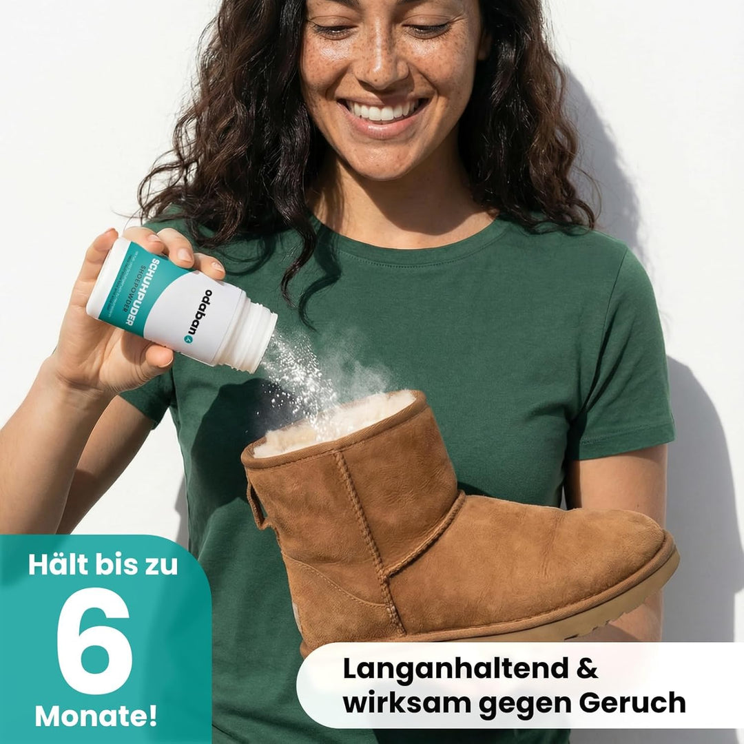 ODABAN Antiperspirant Deodorant Spray 30ml + Fuss- und Schuhpuder 50g