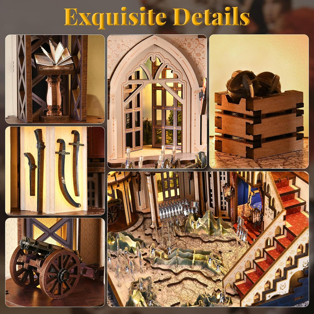 DIY Book Nook Kit Miniatur Puppenhäuser Haus Kit, Bookshelf Decor, Bücherecke, Booknook Häuser Model