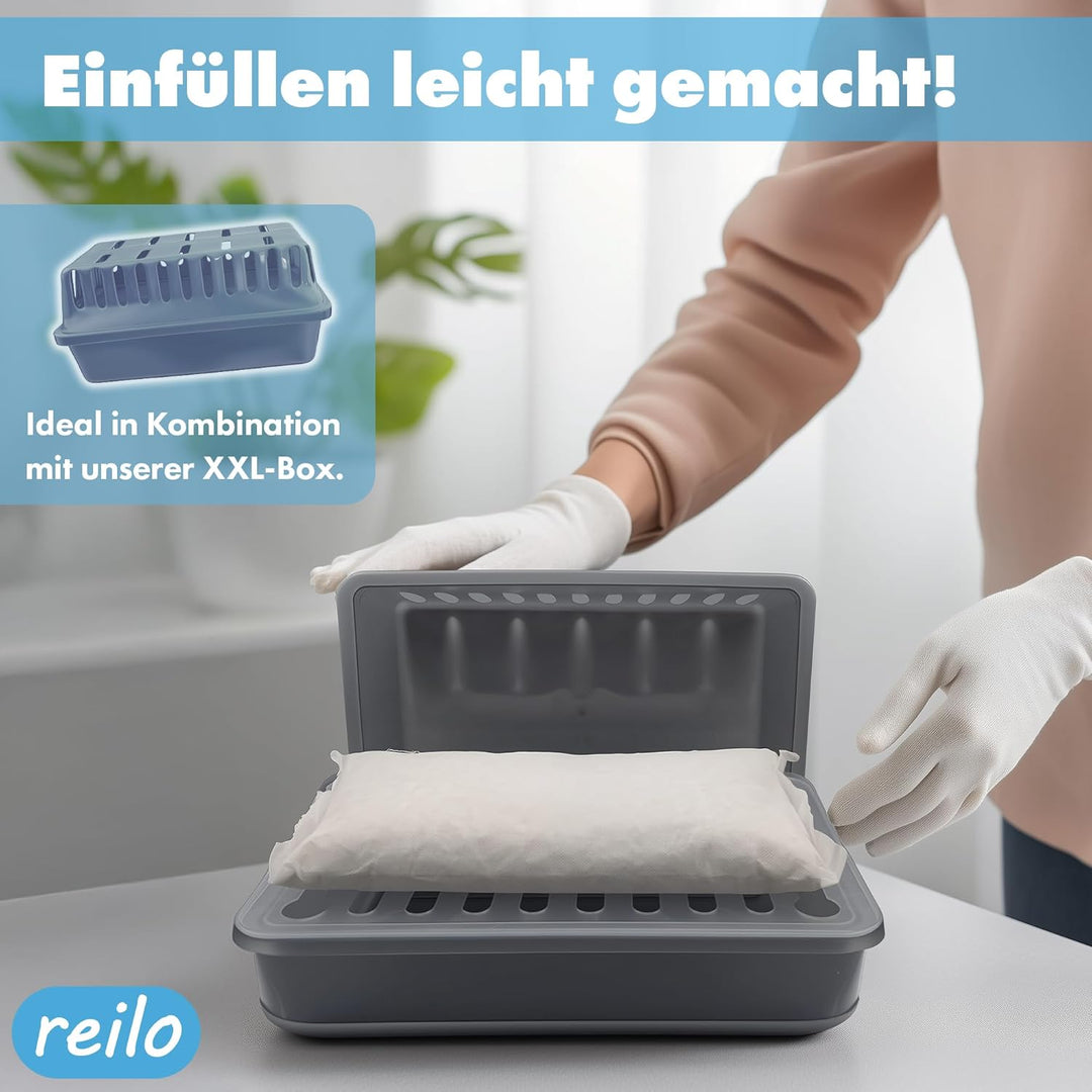 15x 1kg Citrusduft Luftentfeuchter Granulat, Raumluftentfeuchter im Vliesbeutel, Nachfüllpacks für g