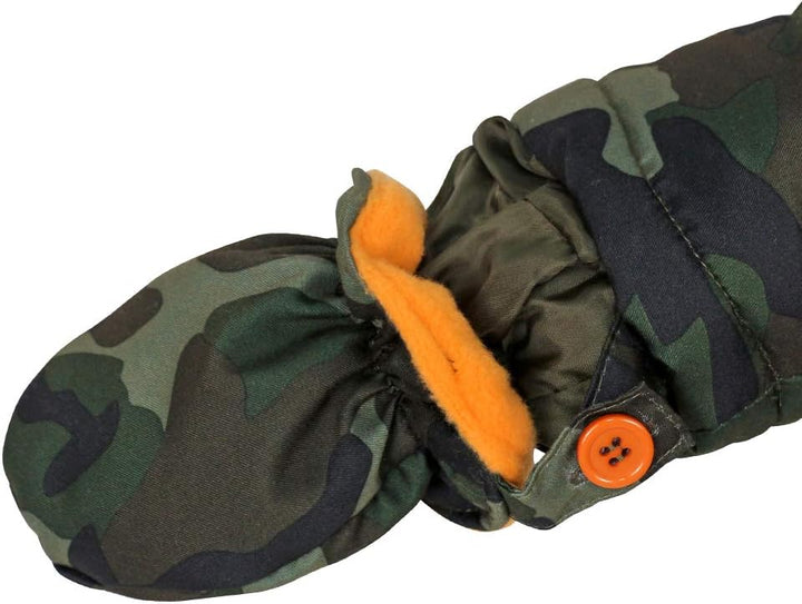 Baby Winter Overall Mit Kapuze Jungen Schneeanzüge mit Handschuhen und Füsslinge Warm Kleidungsset 1