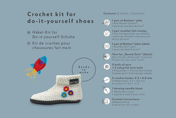 Botties DIY Shoe Set for Child Size 30-31 (EU) White 30/31 EU Weiss Bunt, 30/31 EU Weiss Bunt