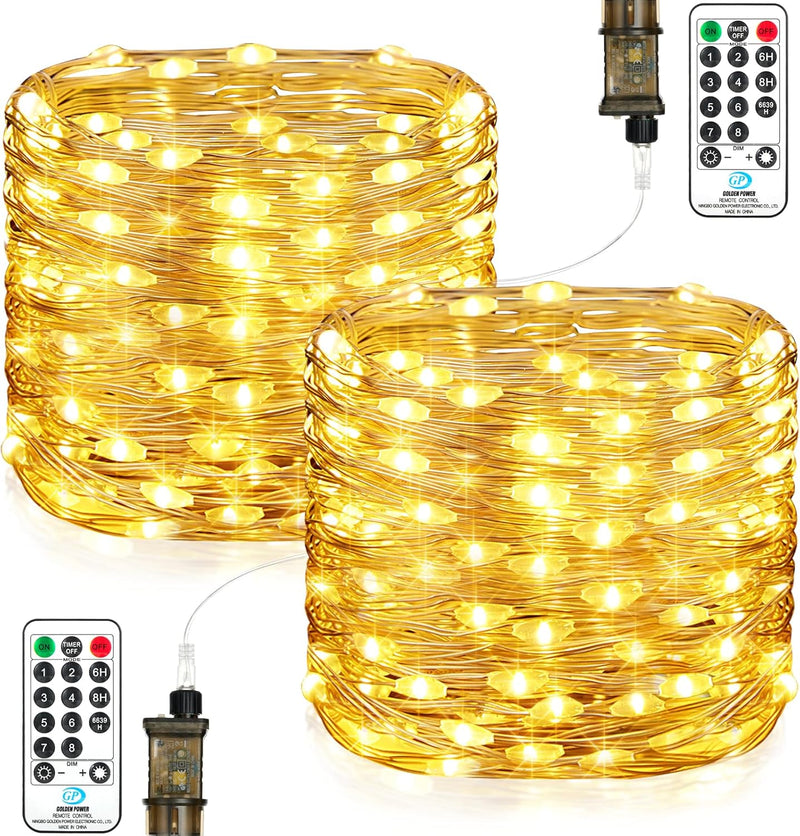 Vacoulery Lichterkette Innen mit Stecker, 23M 200 Led lichterketten Aussen Strom, Wasserdicht Timer