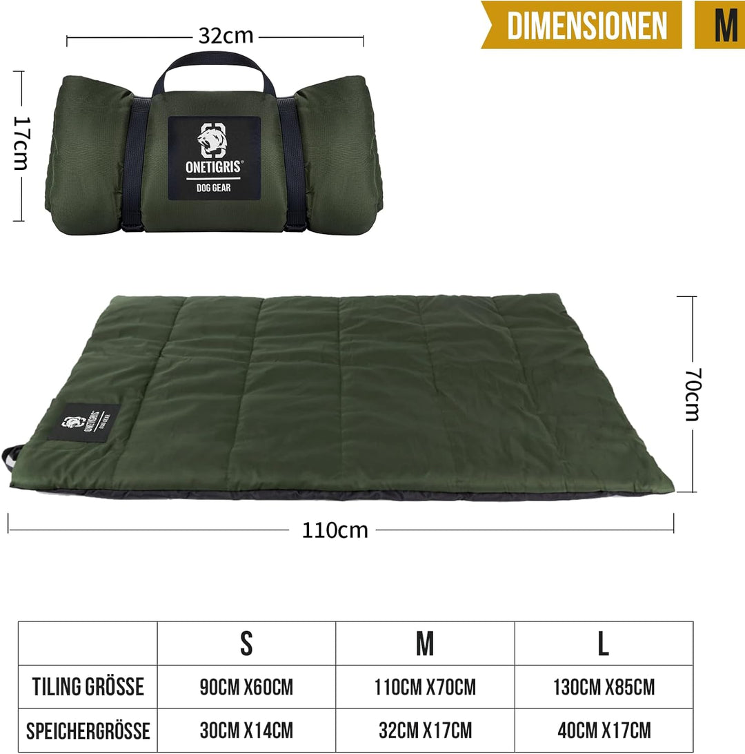 OneTigirs Hundedecke Maschinenwaschbar, Hundematte Komfort und Weichheit Hundebett für Reise Camping