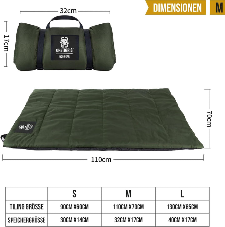 OneTigirs Hundedecke Maschinenwaschbar, Hundematte Komfort und Weichheit Hundebett für Reise Camping