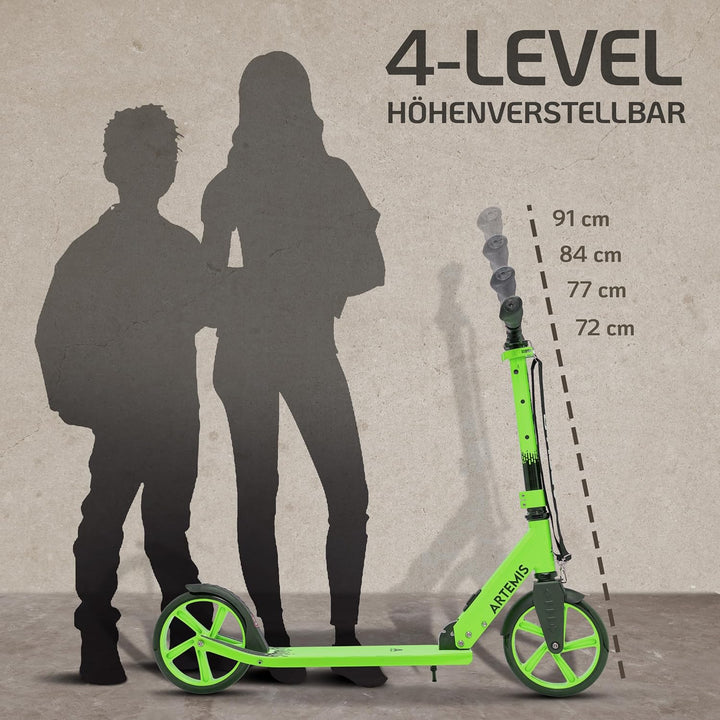 Apollo Artemis City Roller - Höhenverstellbarer Scooter für Kinder, Teens und Erwachsene, Tretroller
