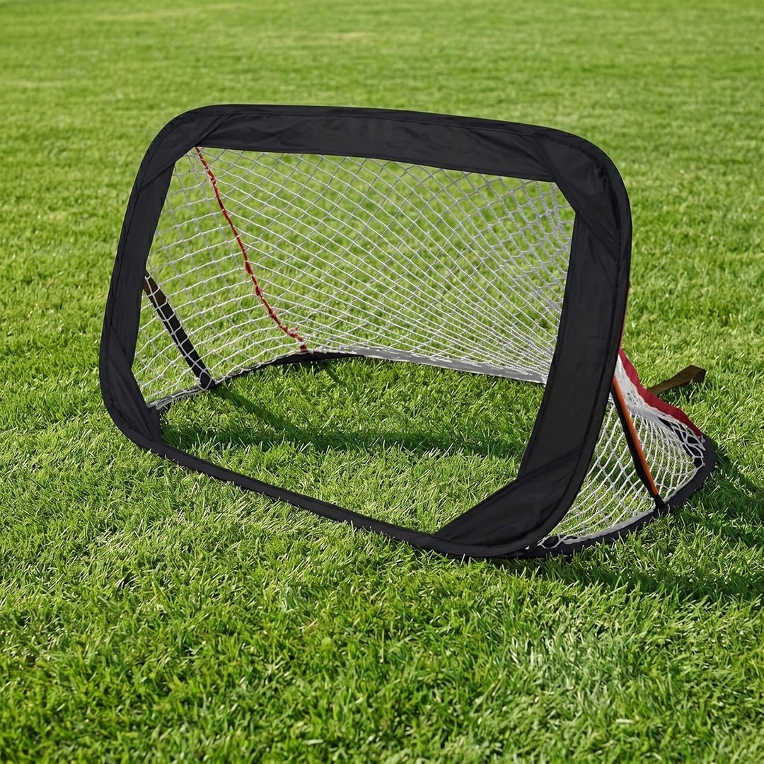 Profi Pop-Up Fussballtor 2er Set 120×70×70 cm Mobiles Kleinfeldtor für Fussballtraining & Technik-Dr