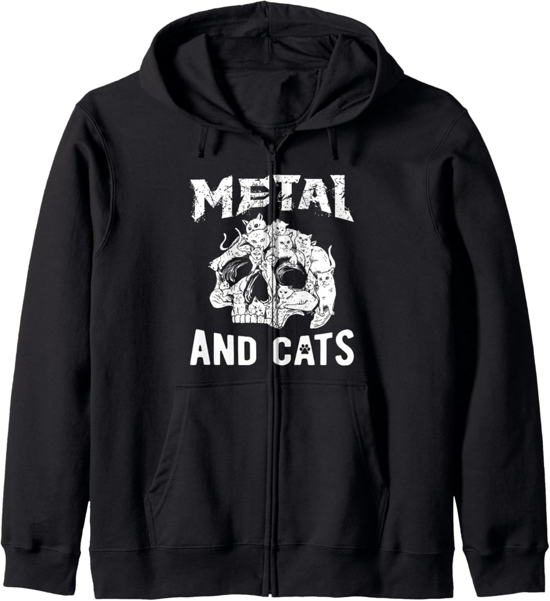 Heavy Metal – Metal And Cats - Hard Rock Biker Rockabilly Kapuzenjacke