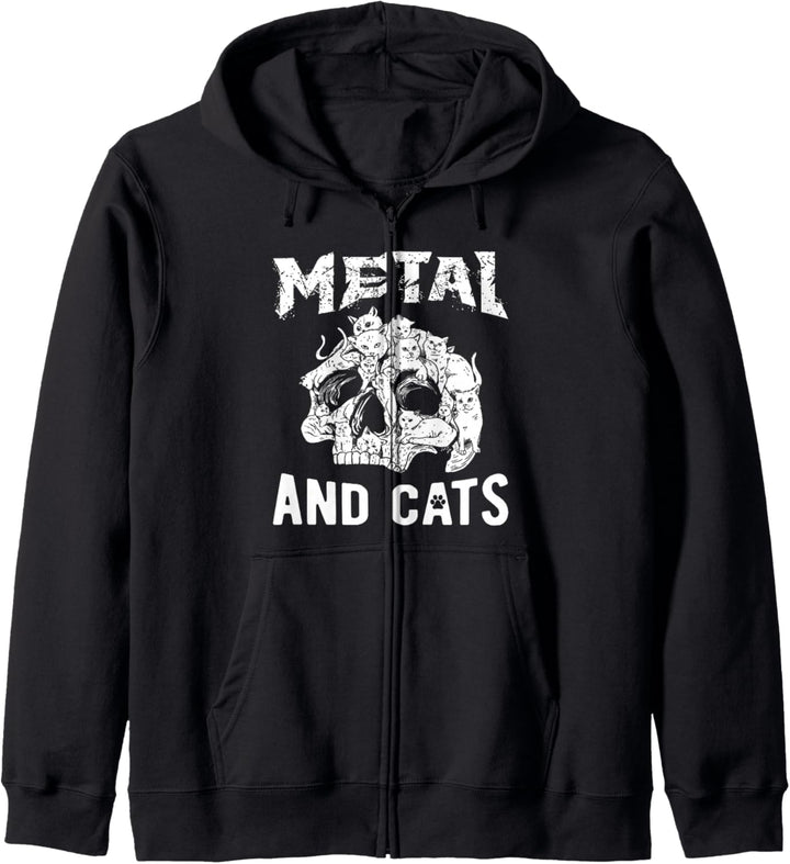 Heavy Metal – Metal And Cats - Hard Rock Biker Rockabilly Kapuzenjacke
