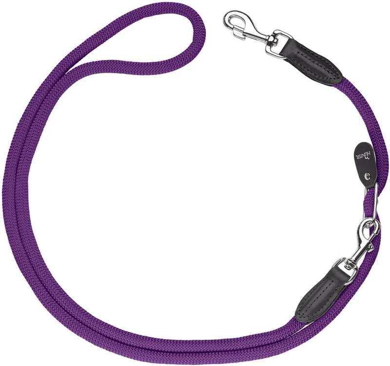 HUNTER FREESTYLE Vario-Leine für Hunde, robust, wetterfest, 1,0 x 260 cm, violett violett 1,0 x 260