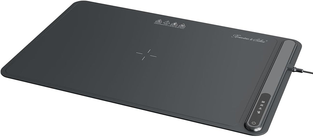 Rosenstein & Söhne Warmhaltematte: Rollbare digit. Warmhalteplatte Silikon, 55-100 °C, 61 x 40cm, 25