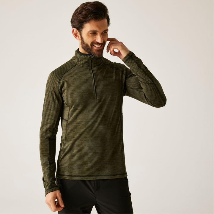 Regatta Herren Yonder Fleece für Herren, mit Halblangem Reissverschluss T-Shirt 5XL Olive Night, 5XL