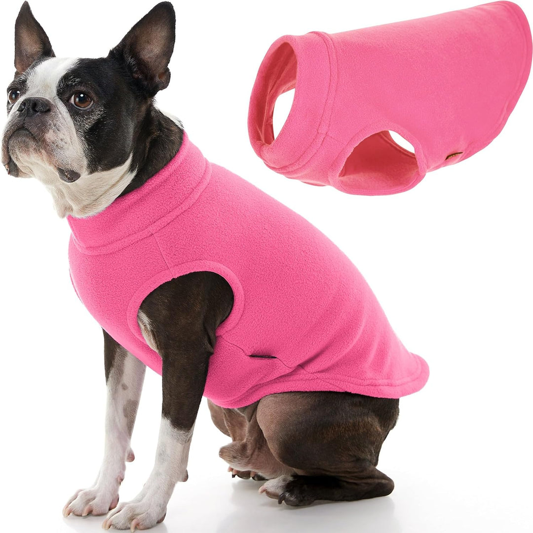Gooby - Stretch Fleece Weste Pullover Fleece Weste Jacke Sweater für Hunde, Pink, X-Large rose X-Lar