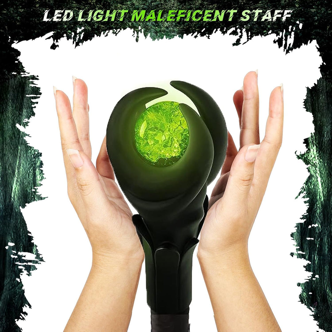 SINSEN Halloween LED Licht Maleficent Zauberstäbe Zauberer Zepter Zauberstab Cosplay Maleficent Stab
