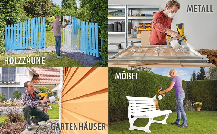 WAGNER Farbsprühsystem Wood&Metal Sprayer W 100 für Lacke, Lasuren im Innen- und Aussenbereich, 5 m²