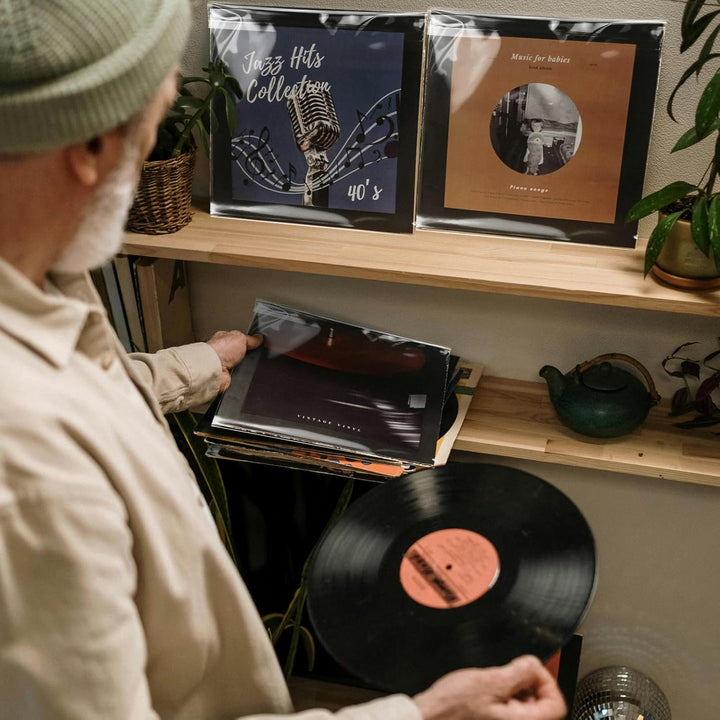 12 Zoll Schallplatten Hüllen Aussenhüllen: 100 Stück LP Schutzhüllen Vinyl Hüllen für Single & Doppe