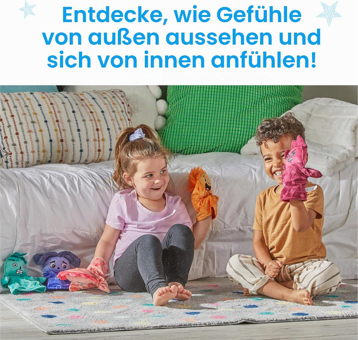 Learning Resources Feelings Family Handpuppen-Set, ab 18 Monaten, 5 Emotionen: Geliebt, Nervös, Frus
