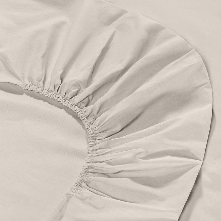 Caleffi Baumwolle einfarbig Bettwäsche-Set, Elfenbein, Einzelbett Einzelbett Elfenbein, Einzelbett E
