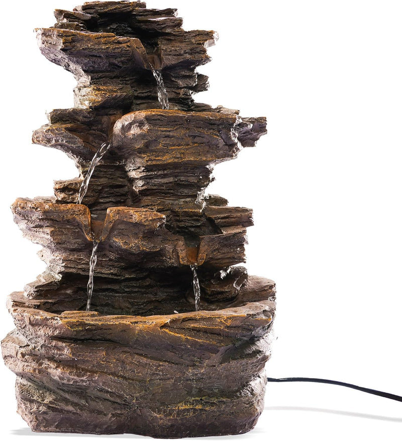 Solar Gartenbrunnen Rock Fountain - extragrosses 5 Watt Solarmodul und 1,5 Ah Akkuspeicher - 315 x 2