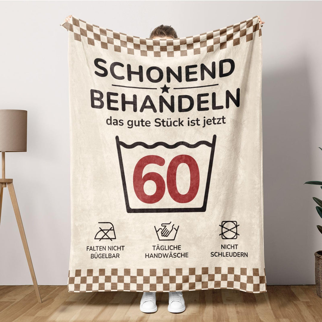 60 Geburtstag Frau Mann, Lustige Geburtstag Kuscheldecke Geschenk, Geschenke zum 60 Geburtstag für F