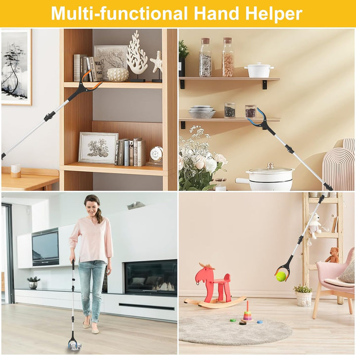 mumisuto 2 Stück Faltbare Greifer,Greifzange für senioren, Müllzange Lange 109cm Greifzange Stick,36