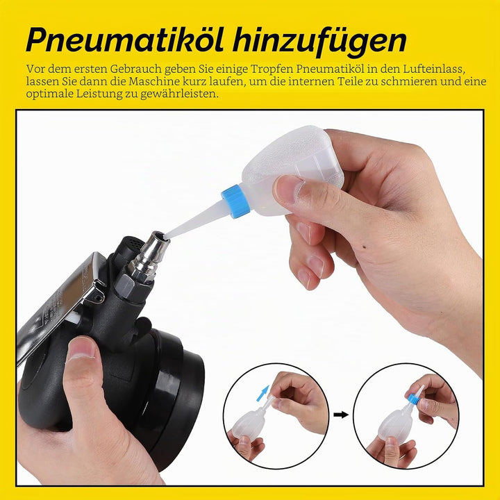 Druckluft Exzenterschleifer 75mm, Leerlaufdrehzahl 12000RPM, Exzenterhub 5 mm, Mini Druckluftschleif